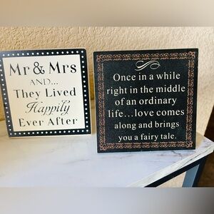 Wooden decorative wedding sayings